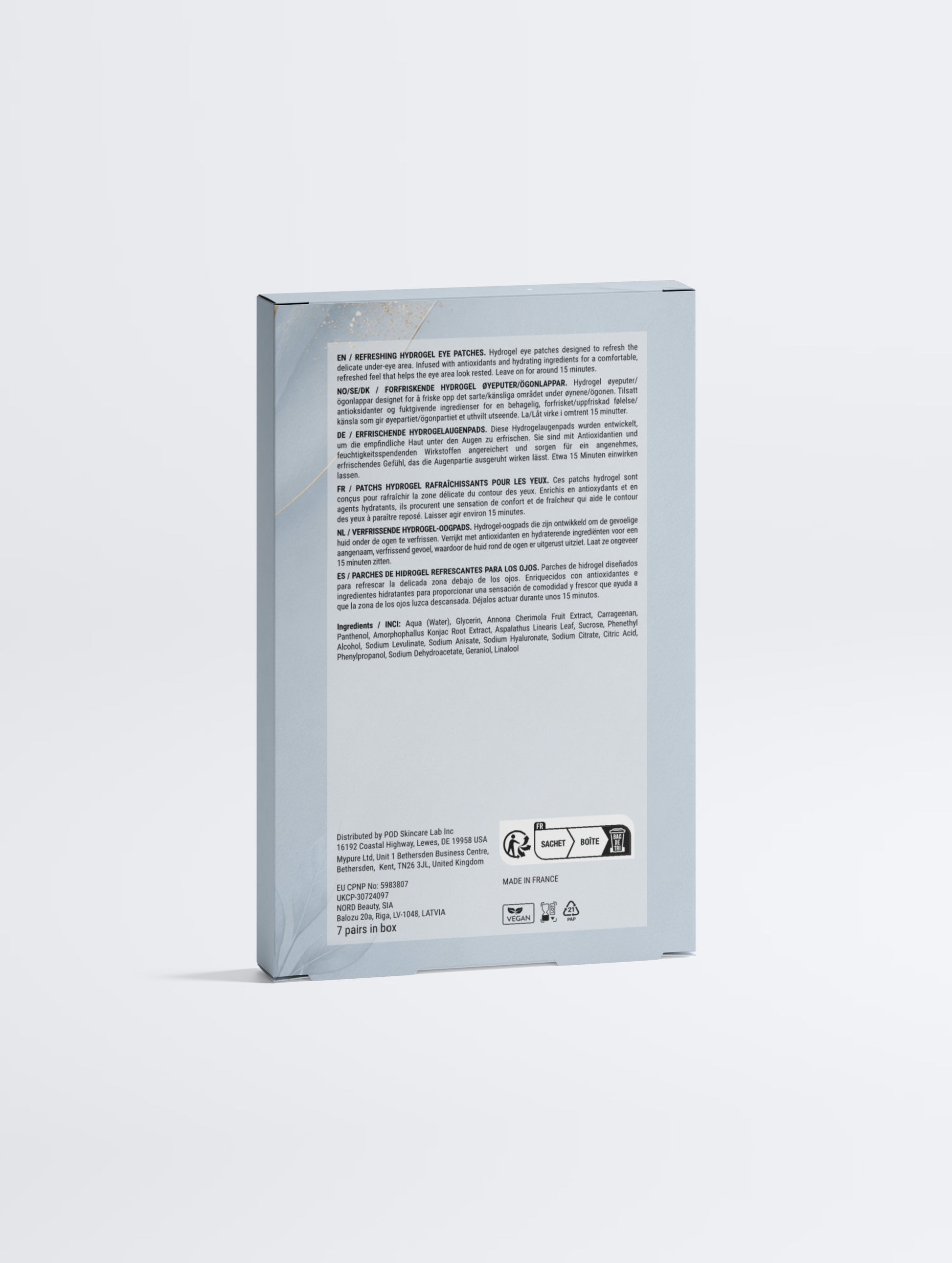 Anti-Fatigue Hydrogel Eye Patches